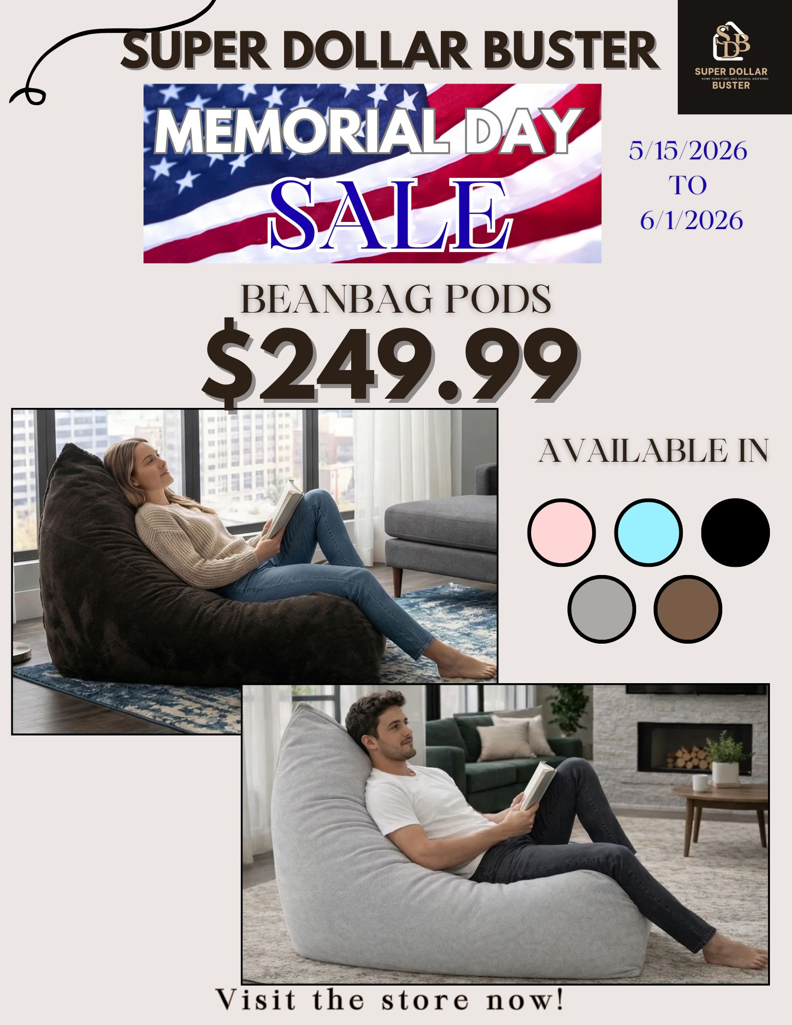 Memorial Day Sale — Beanbag Pods $249.99