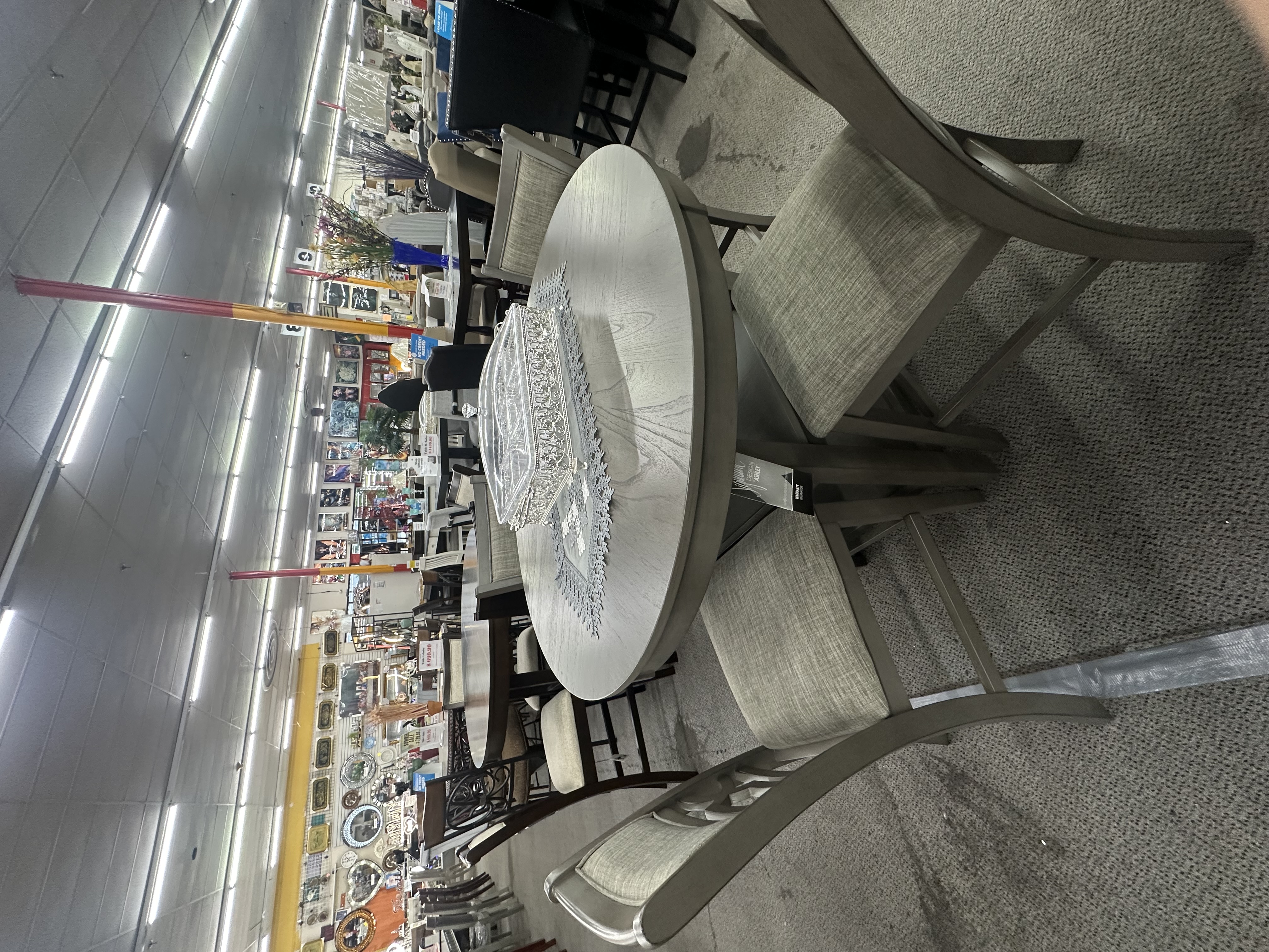 Dining room display — tables and chairs